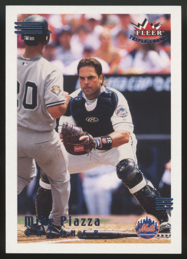 2002 Fleer Triple Crown Mike Piazza Blue RBI Parallel /94 #141 "B"