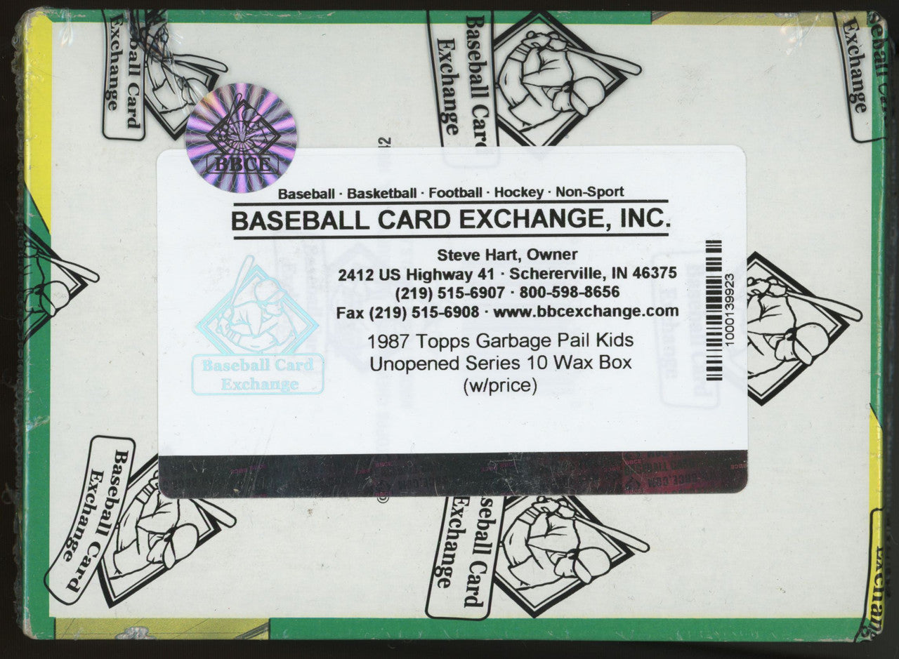 1987 Topps Garbage Pail Kids Series 10 Wax Box BBCE Wrapped Sealed