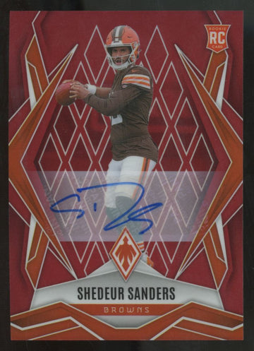 2025 Panini Phoenix Shedeur Sanders RC Red Auto /99 #154