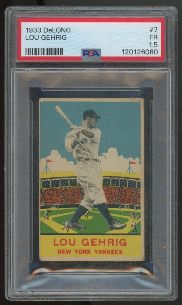 1933 DeLong Gum Lou Gehrig #7 PSA 1.5