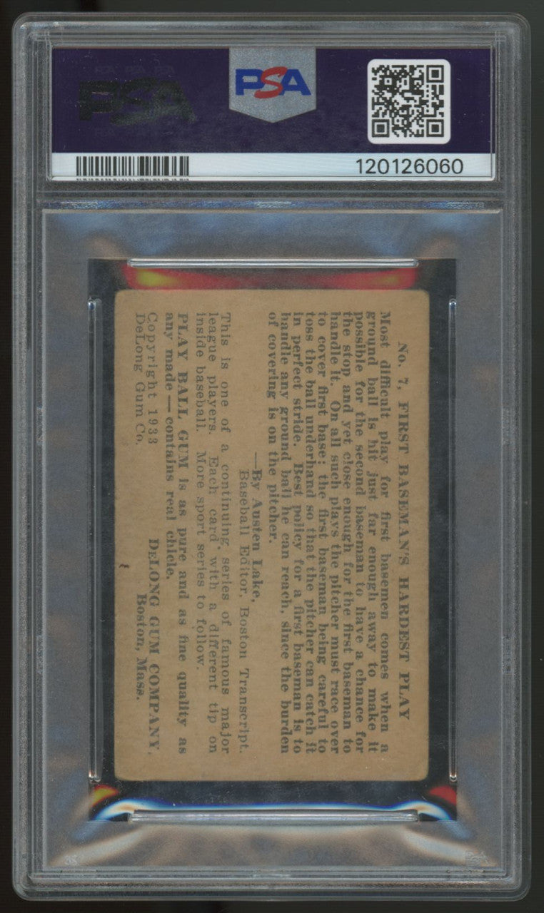 1933 DeLong Gum Lou Gehrig #7 PSA 1.5