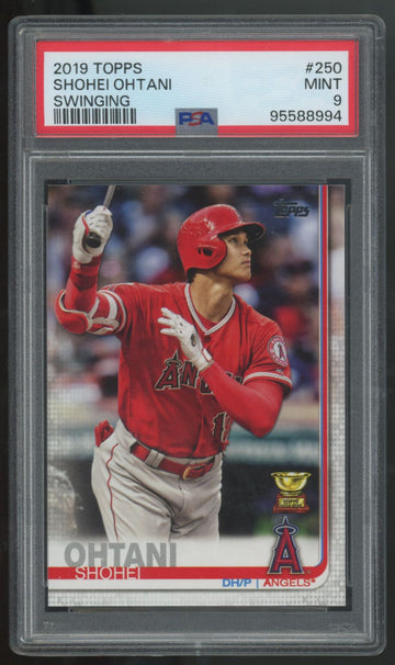 2019 Topps Shohei Ohtani Swinging #250 PSA 9
