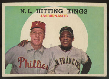 1959 Topps NL Hitting Kings Ashburn Mays #317 EX