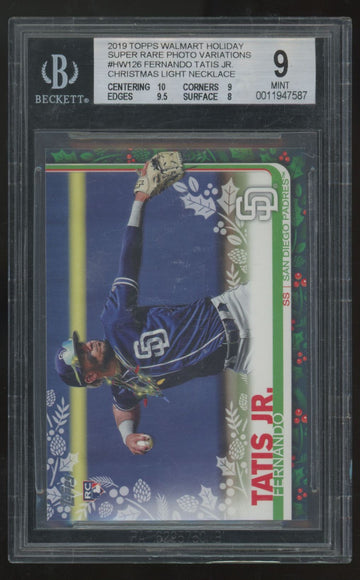 2019 Topps Holiday Fernando Tatis Jr. Christmas Light Necklace SSP BGS 9
