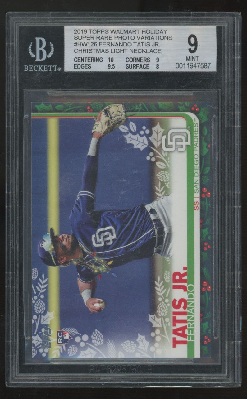 2019 Topps Holiday Fernando Tatis Jr. Christmas Light Necklace SSP BGS 9