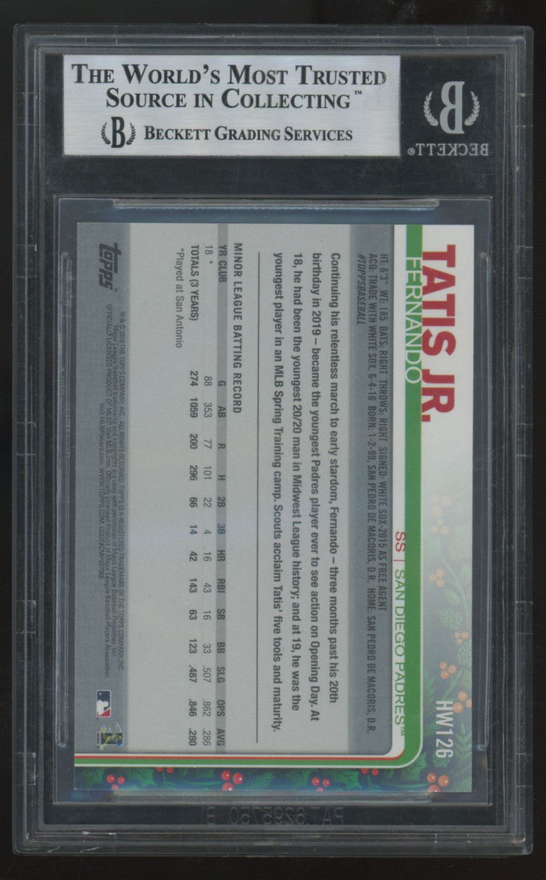 2019 Topps Holiday Fernando Tatis Jr. Christmas Light Necklace SSP BGS 9