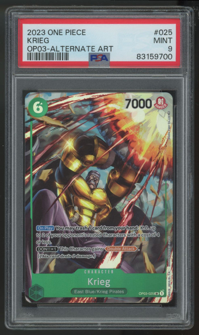 2023 One Piece Kreig OP03 Alt Art #025 PSA 9