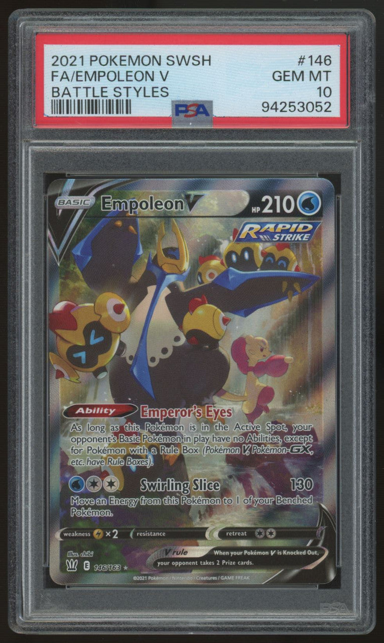 2021 Pokemon Empoleon V Battle Styles Full Art #146 PSA 10