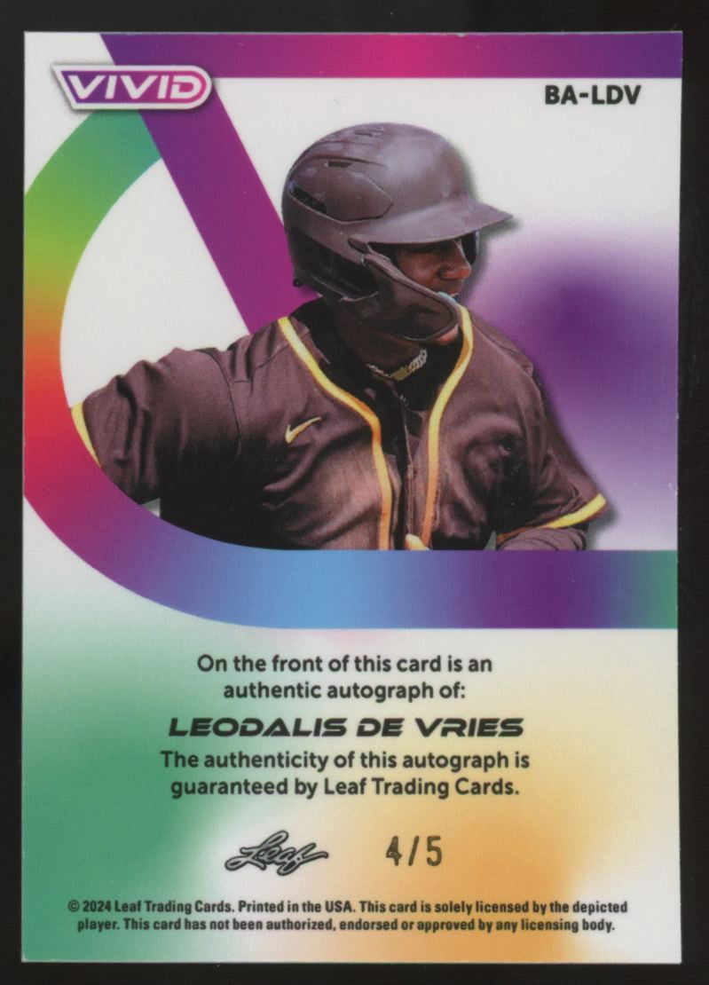 2024 Leaf Vivid Leodalis De Vries RC Auto /5 #BA-LDV