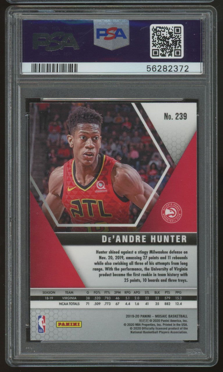 2019/20 Mosaic De'Andre Hunter RC #239 PSA 10