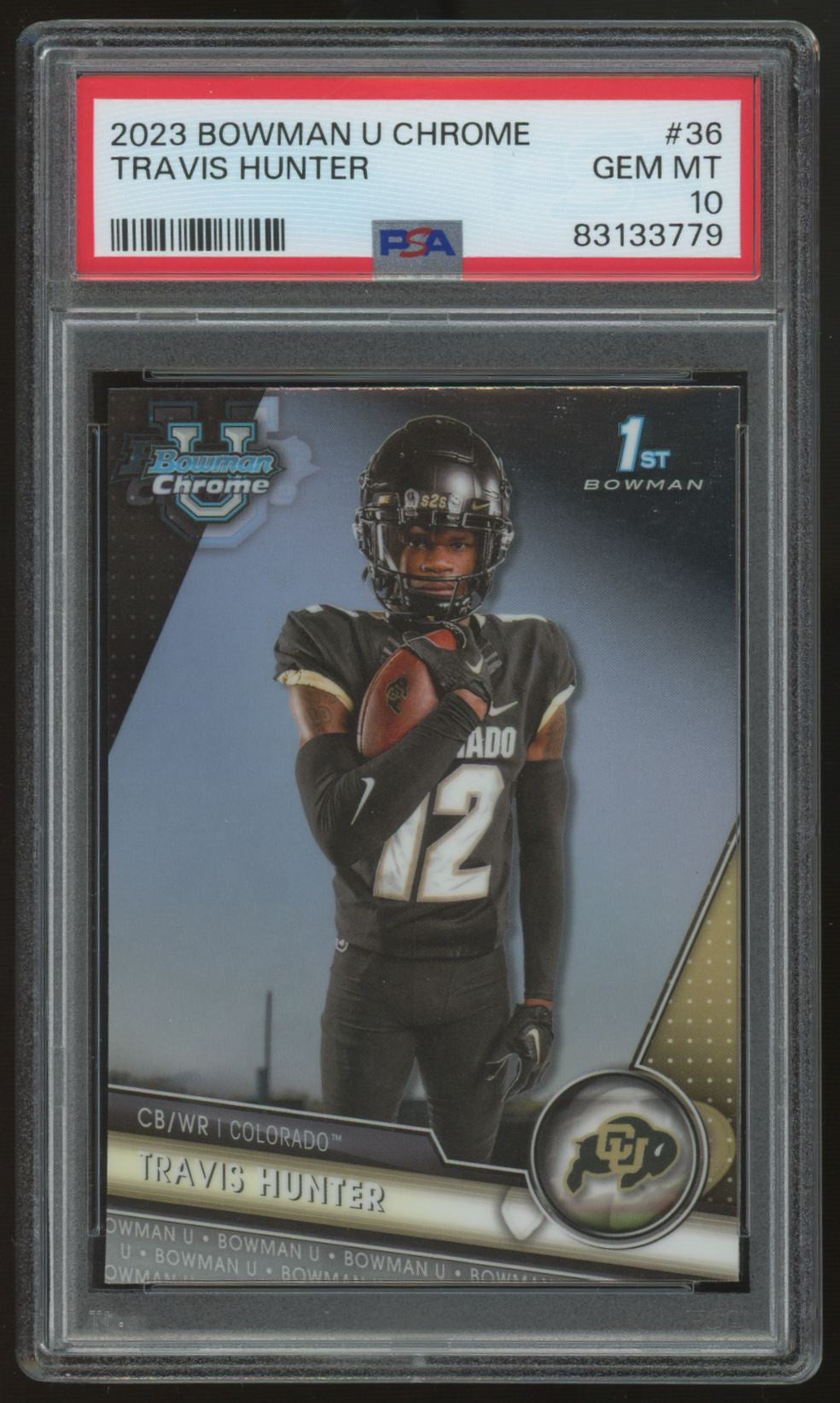 2023 Bowman Chrome U Travis Hunter 1st Prospect #36 PSA 10