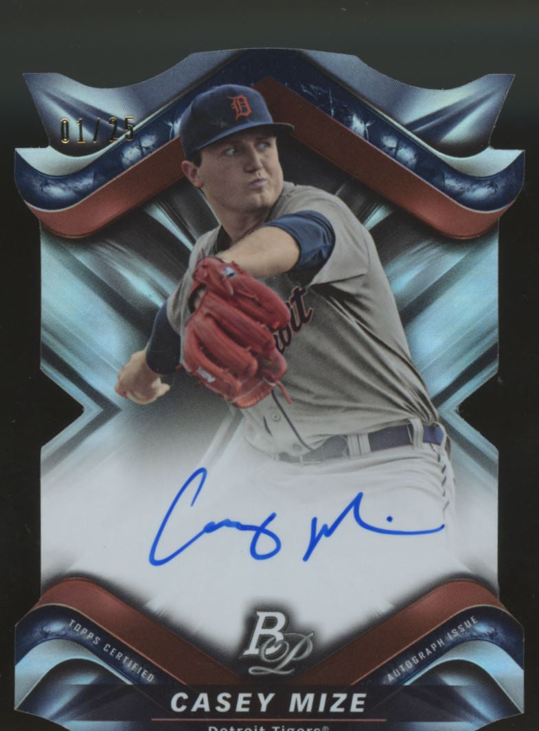 2019 Bowman Platinum Casey Mize Die Cut Auto /25 #PCA-CMI