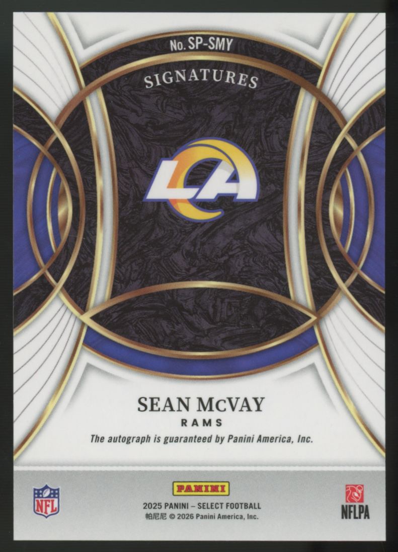 2025 Panini Select Sean McVay Auto #SP-SMY
