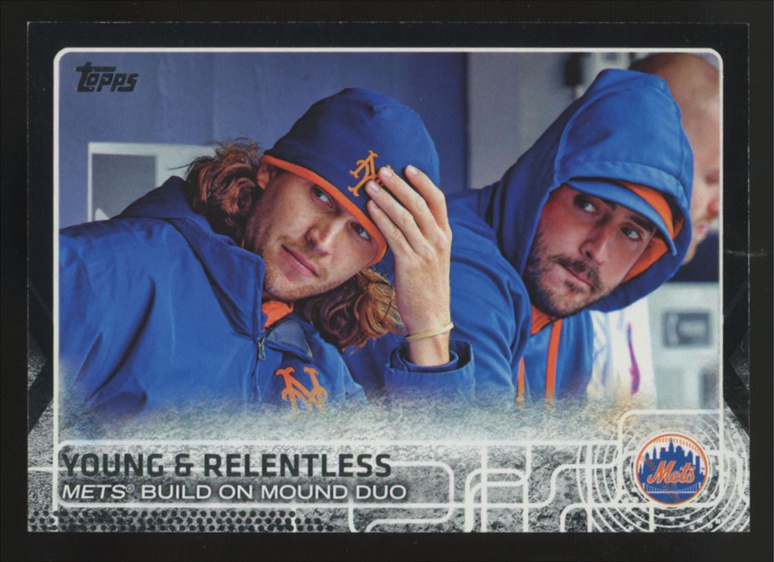 2015 Topps Update Jacob DeGrom Matt Harvey Black Young & Relentless /64 #US188