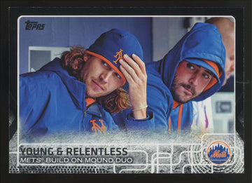 2015 Topps Update Jacob DeGrom Matt Harvey Black Young & Relentless /64 #US188