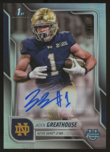 2025 Bowman University Chrome Jaden Greathouse 1st Refractor Auto /299 #BCA-JGR