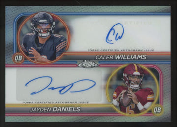 2024 Topps Chrome Caleb Williams / Jayden Daniels RC Dual Auto #DA-QB