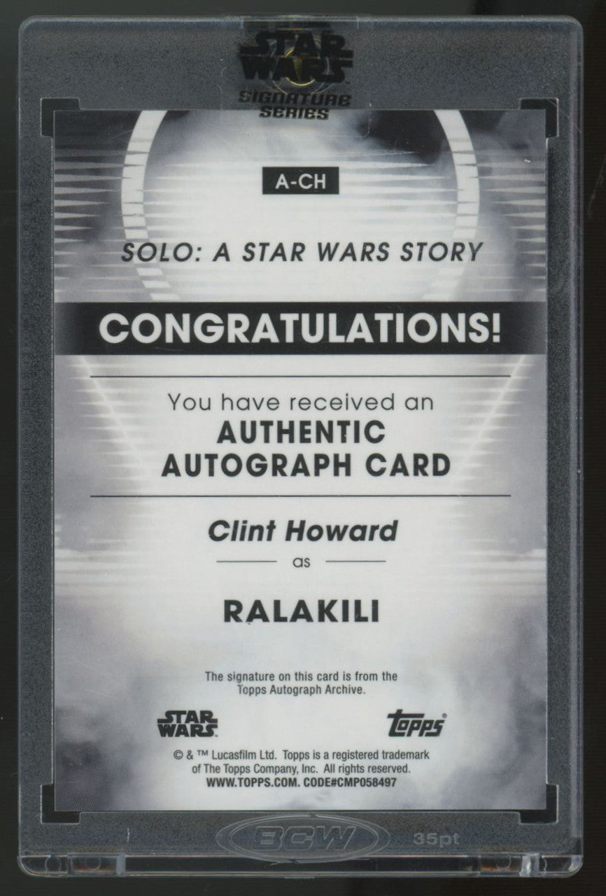 2023 Topps Star Wars Signature Series Ralakili/Clint Howard Refractor Auto #A-CH