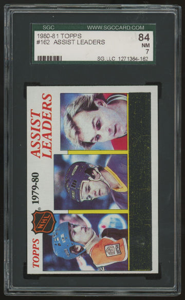 1980-81 Topps Wayne Gretzky Assist Leaders #162 SGC 7