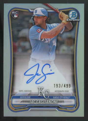 2026 Bowman Jac Caglianone RC Chrome Auto Refractor /499 #CRA-CAG