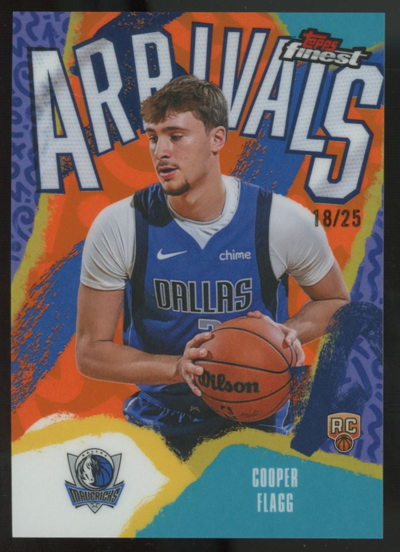 2025-26 Topps Finest Cooper Flagg RC Arrivals Orange Refractor /25 #A-1