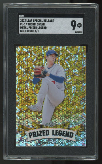 2023 Leaf Special Release Shohei Ohtani Prized Legend Gold Disco 1/1 SGC 9