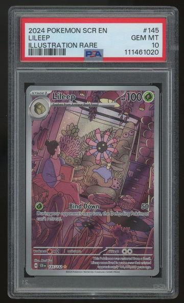 2024 Pokemon Lileep Stellar Crown Illustration Rare #145 PSA 10