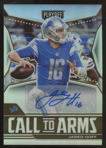 2021 Panini Playoff Jared Goff Call To Arms Prizm Auto /25 #CA-JGO