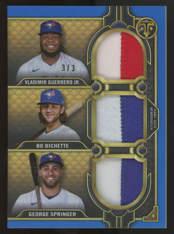 2022 Triple Threads Guerrero Jr. Bichette Springer Patch Sapphire /3 #RCC-GBB