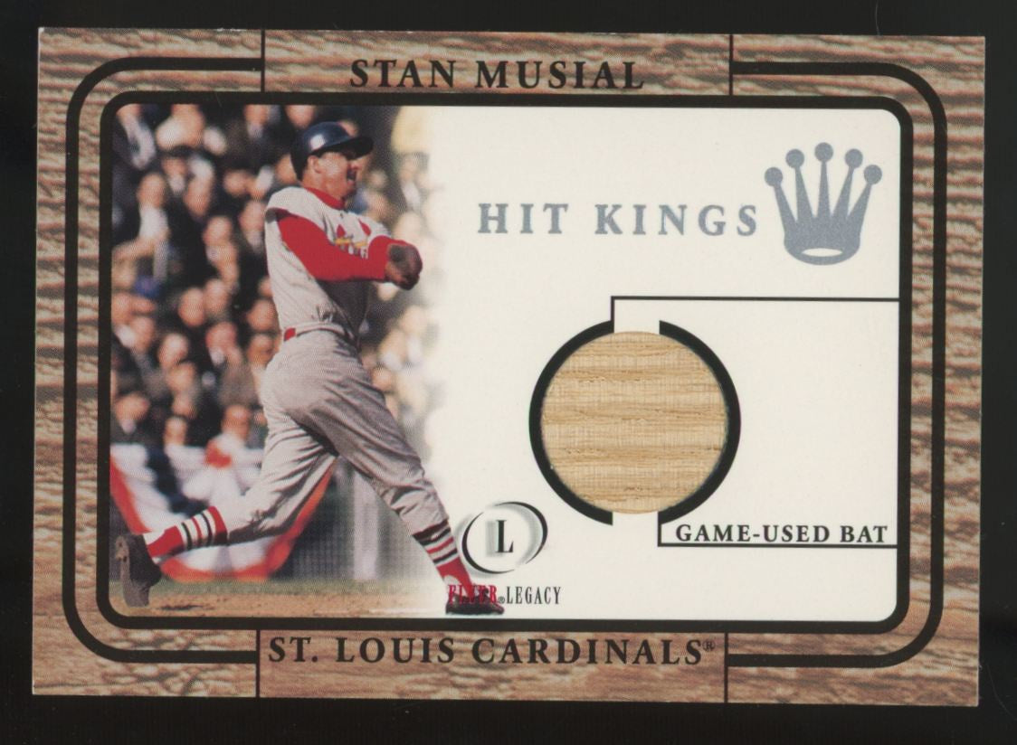 2001 Fleer Legacy Stan Musial Hit Kings Bat Relic
