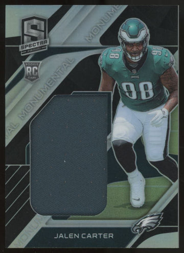 2023 Spectra Jalen Carter RC Monumental Patch Silver /99 #MME-JAC