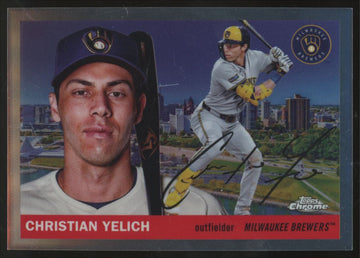 2025 Topps Chrome Platinum Anniversary Christian Yelich City Variation #55CV-44