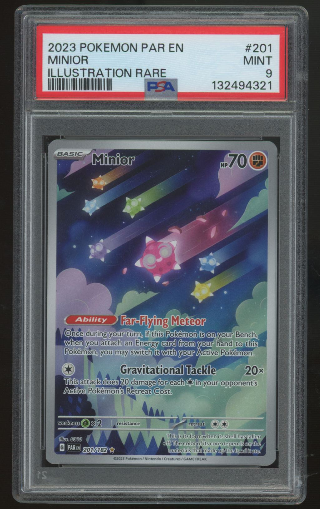 2023 Pokemon Minior Paradox Rift Illustration Rare #201 PSA 9