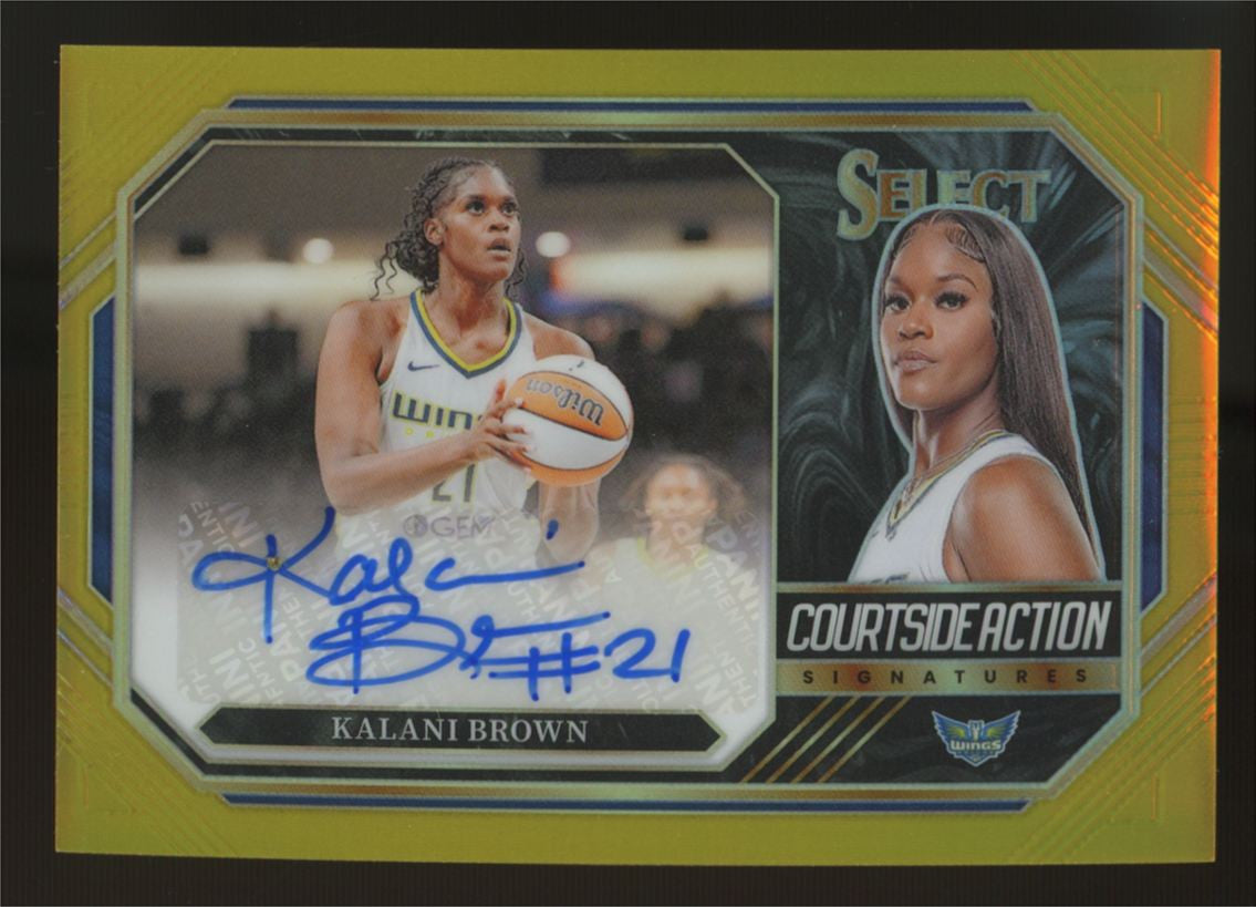2024 Select WNBA Kalani Brown Courtside Action Signatures Auto Gold /10 #CSA-KB