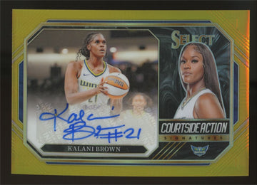 2024 Select WNBA Kalani Brown Courtside Action Signatures Auto Gold /10 #CSA-KB