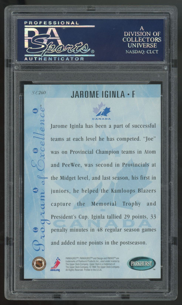 1994-95 Parkhurst Special Edition Jarome Iginla RC #SE260 PSA 10