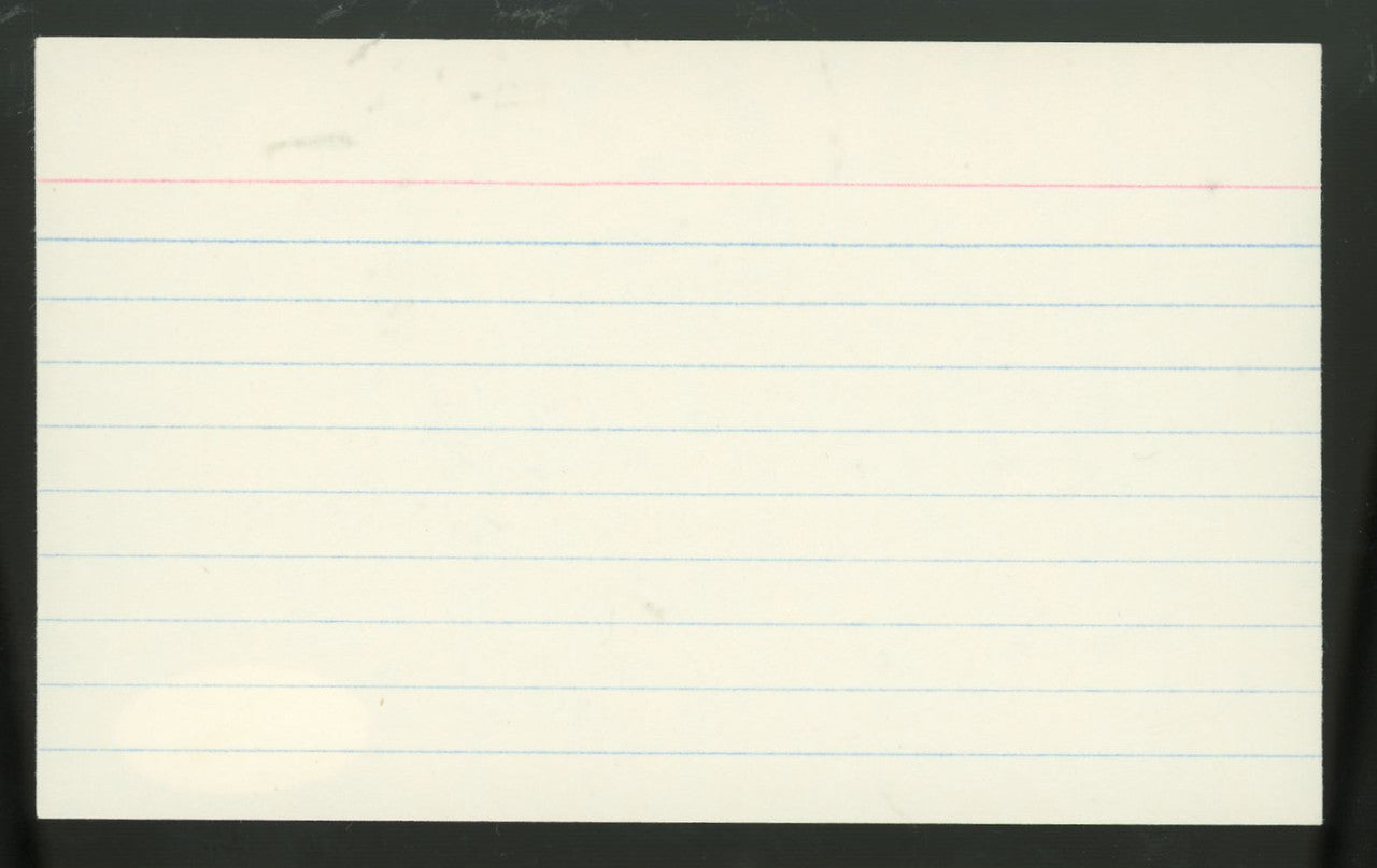 Ernie Harwell Signed Autographed Index Card JSA