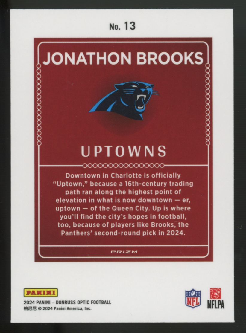 2024 Panini Donruss Optic Johnathon Brooks RC Uptowns SSP #13