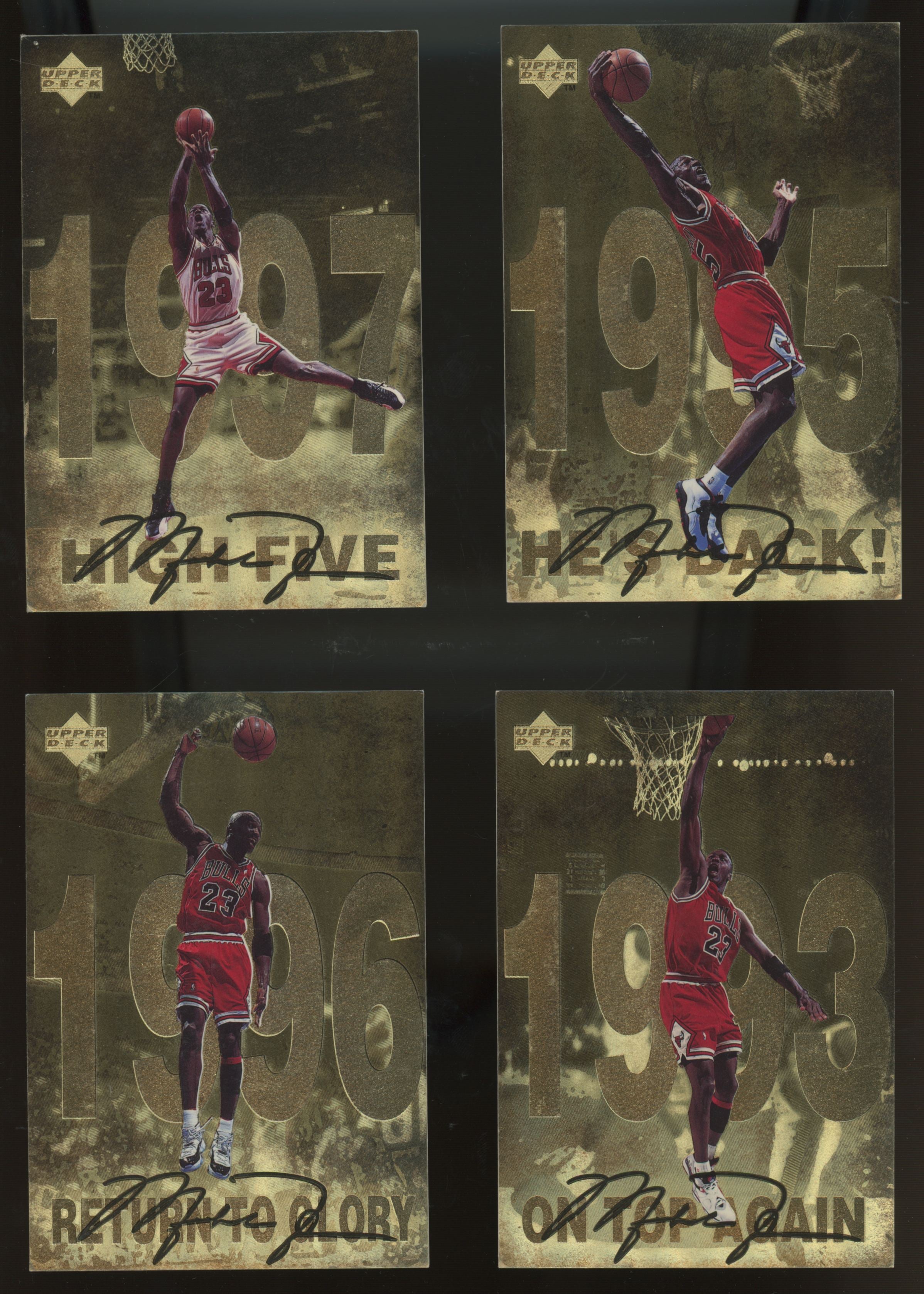 1997-98 Upper Deck Michael Jordan Gold Jumbo 12-Card Set