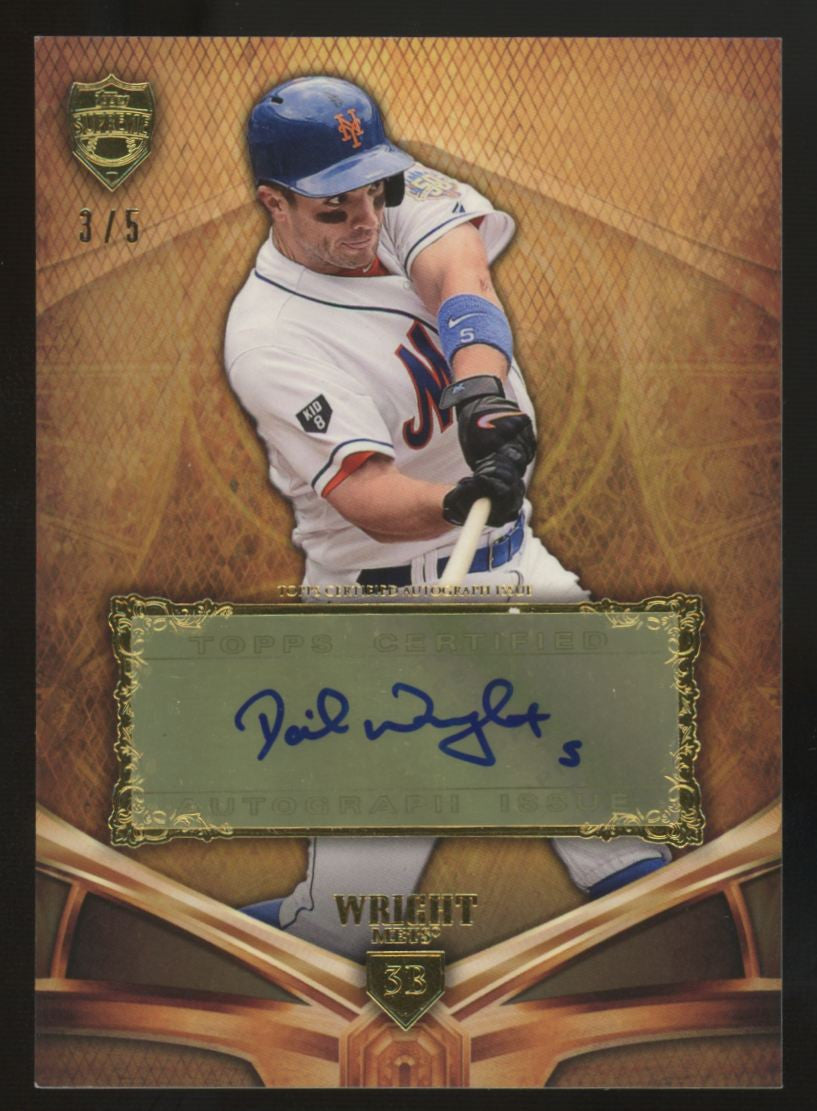 2013 Topps Supreme David Wright Black Auto /5 #SA-DW