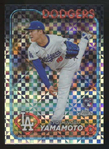 2024 Topps Chrome Yoshinobu Yamamoto RC X-Fractor #18