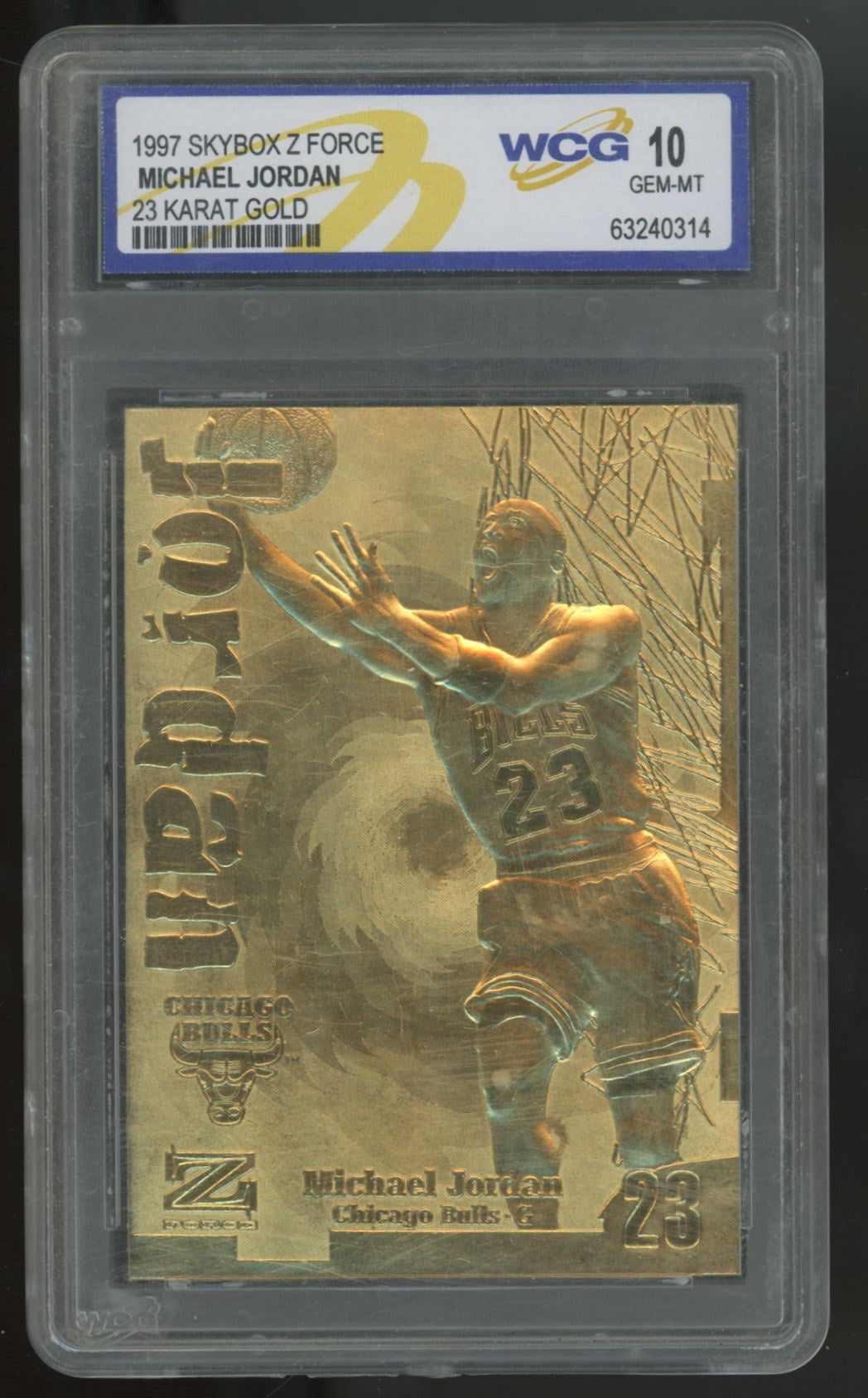 1997-98 Skybox Z Force Michael Jordan 23 Karat Gold #3770 WCG 10