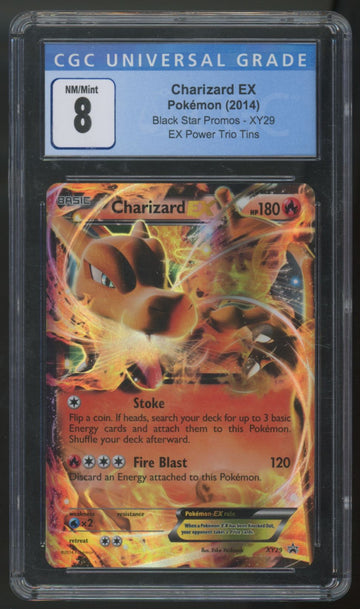 2014 Pokemon Charizard EX Power Trio Tin Promo #XY29 CGC 8