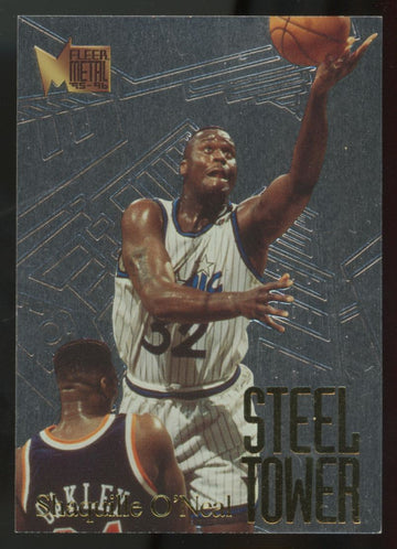 1995-96 Fleer Metal Shaquille O'Neal Steel Tower #7
