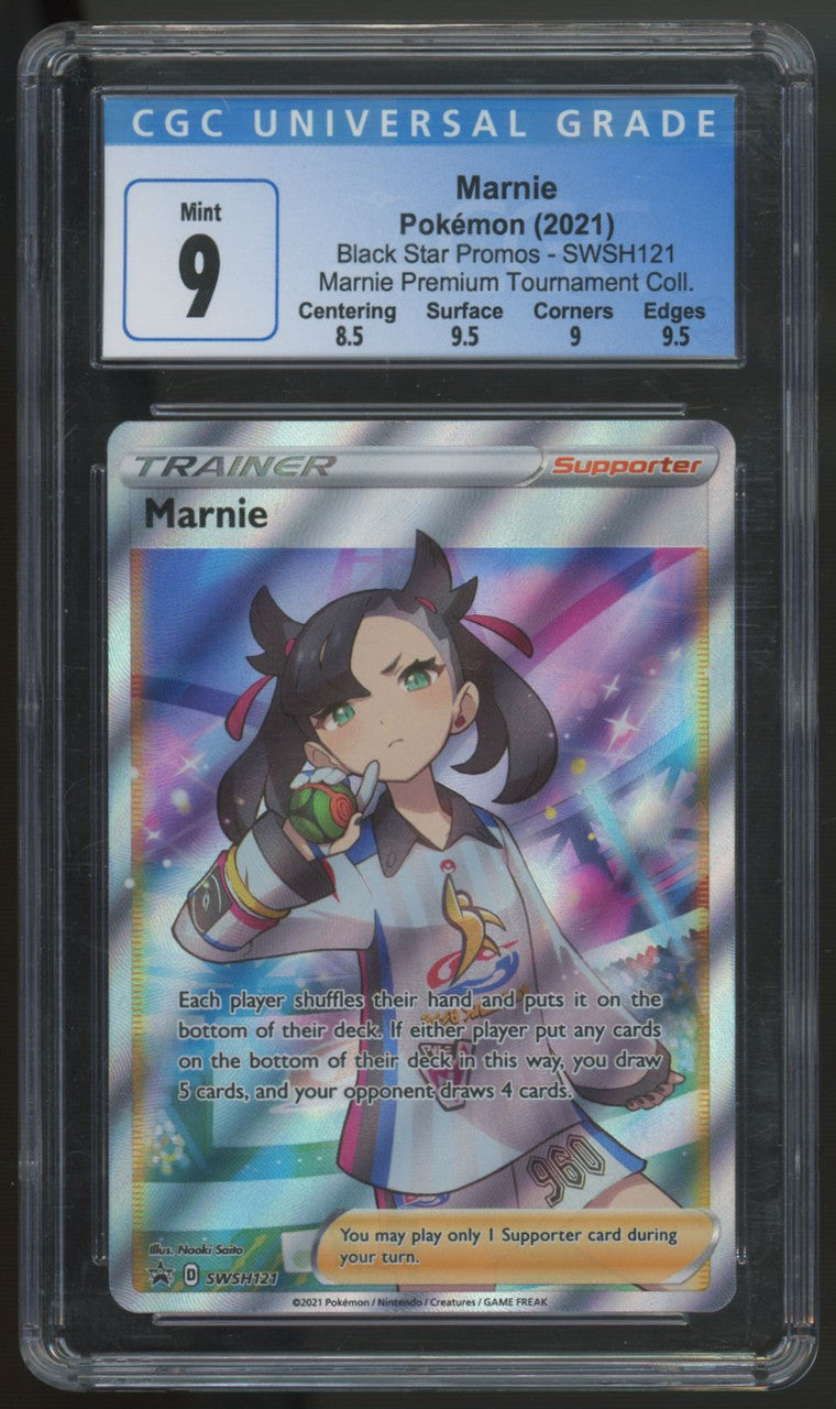 2021 Pokemon Marnie Premium Collection Promo #SWSH121 CGC 9