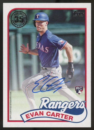 2024 Topps Baseball Evan Carter RC Auto 1989 Design #89BA-EC