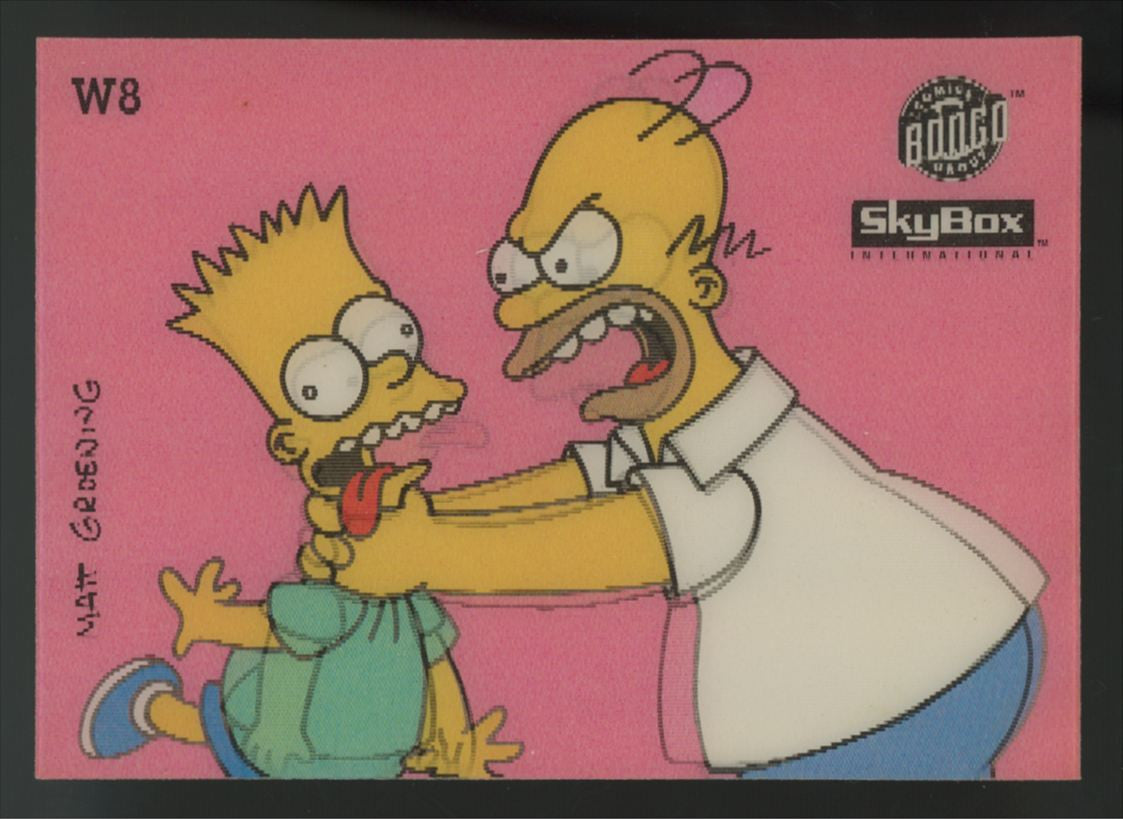 1993 Skybox Simpsons Holo Lot Of 2 (Itchy & Scratchy, Bart & Homer)