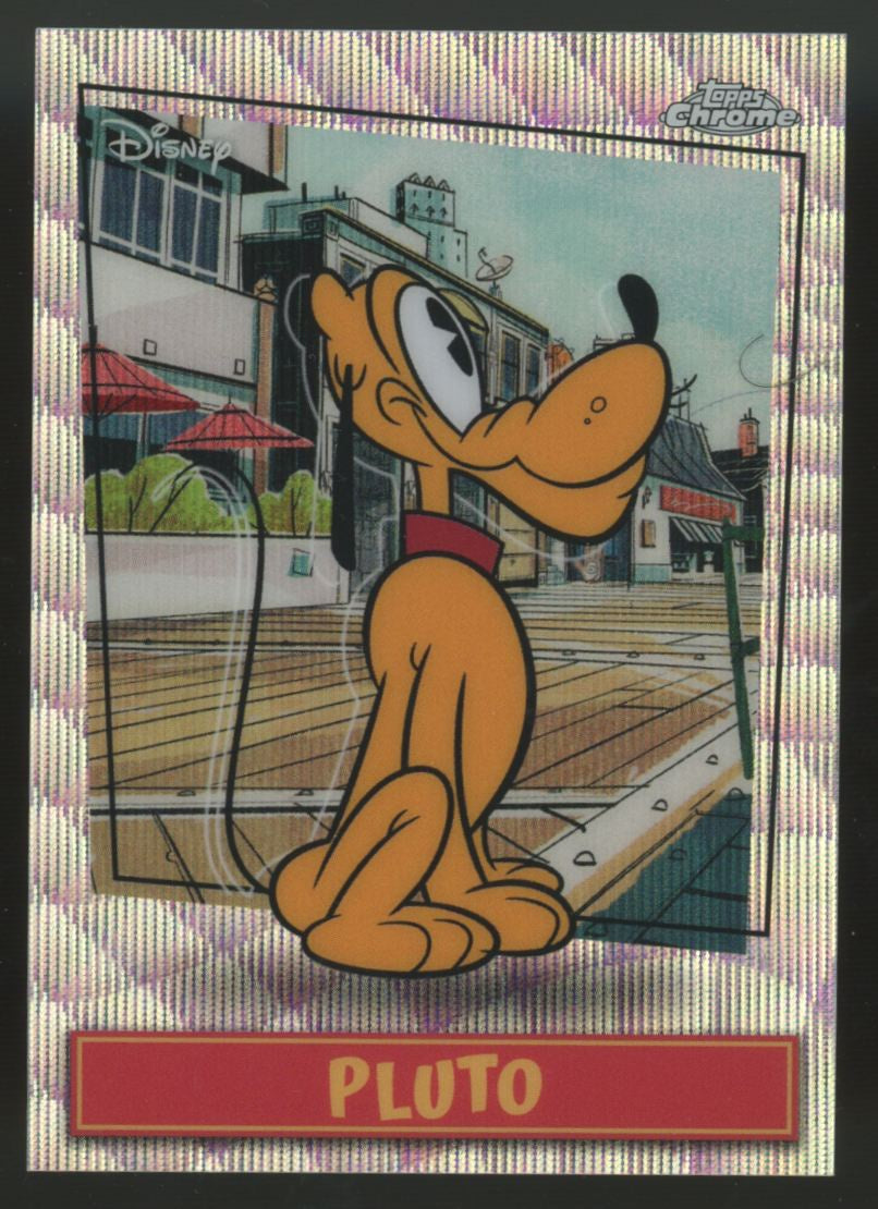 2026 Topps Chrome Disney Neon Pluto Mickey Shorts Wave Refractor SP #MSSP-21