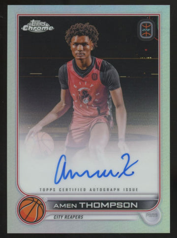 2022-23 Topps Chrome Overtime Elite Amen Thompson RC Auto #CA-AMT2