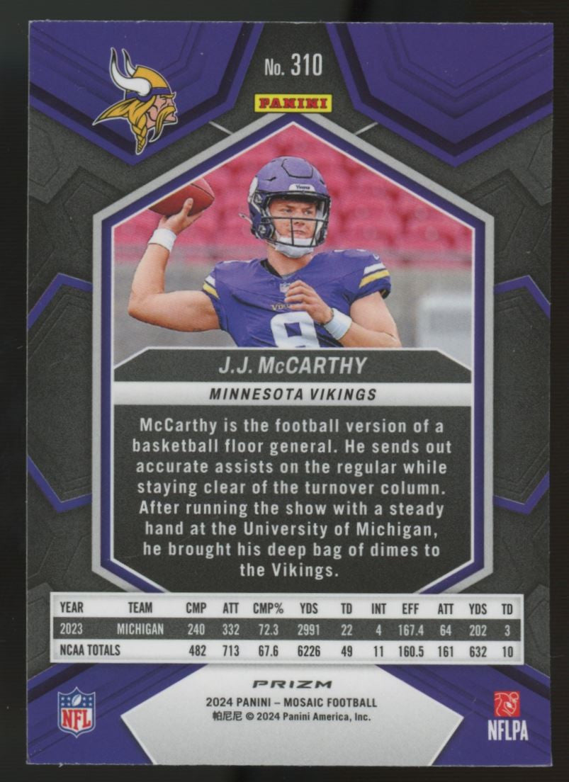 2024 Mosaic JJ McCarthy RC Blue Reactive #310
